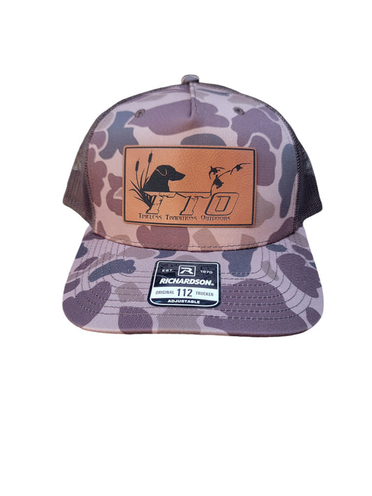 Duck Dog Leather Patch 5 Panel Trucker