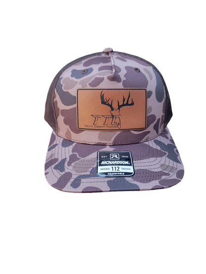 Deer Leather Patch 5 Panel Snapback